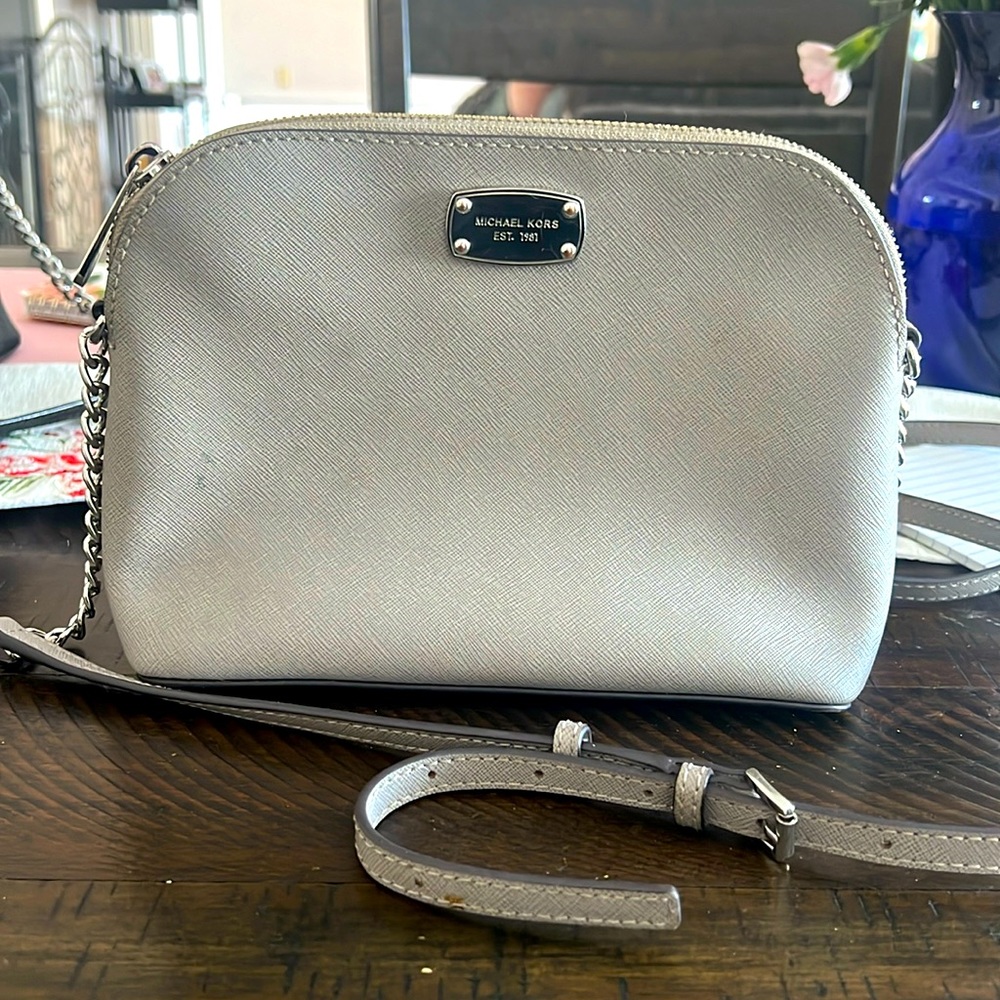 Gray Michael Kors crossbody bag
